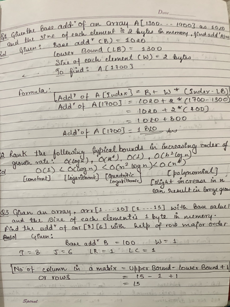 DS - Practice Unit 1 | PDF