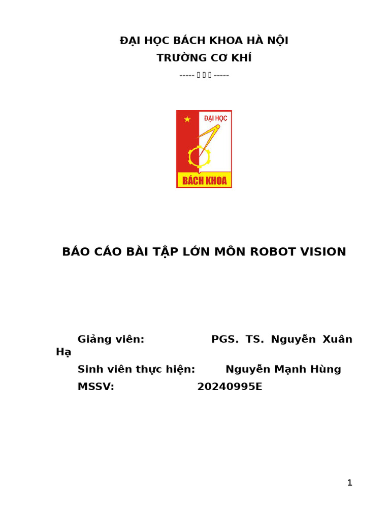 Robot Vision | PDF