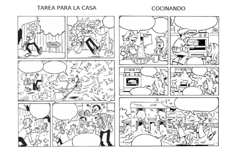 Comic 1 Tarea y Cocinando | PDF