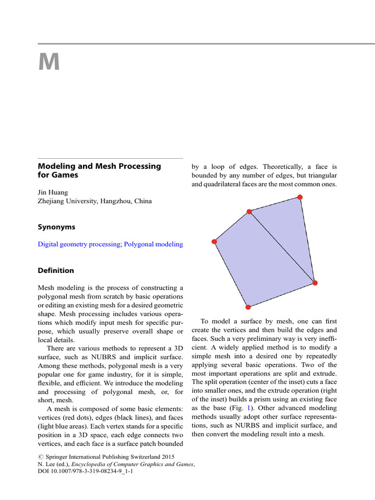 CULT “Tempest” Mesh Modeling and Processing in Games | PDF | Component Object