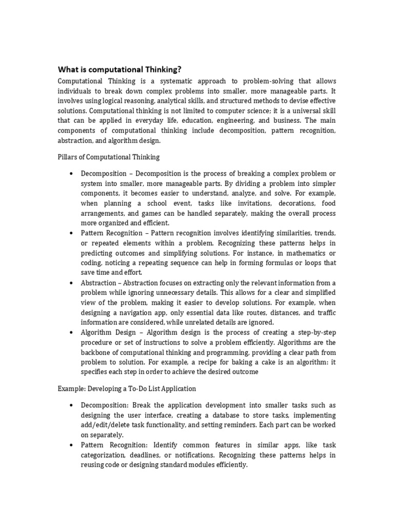 Computational Thinking in Programming | PDF | Data Type | Information