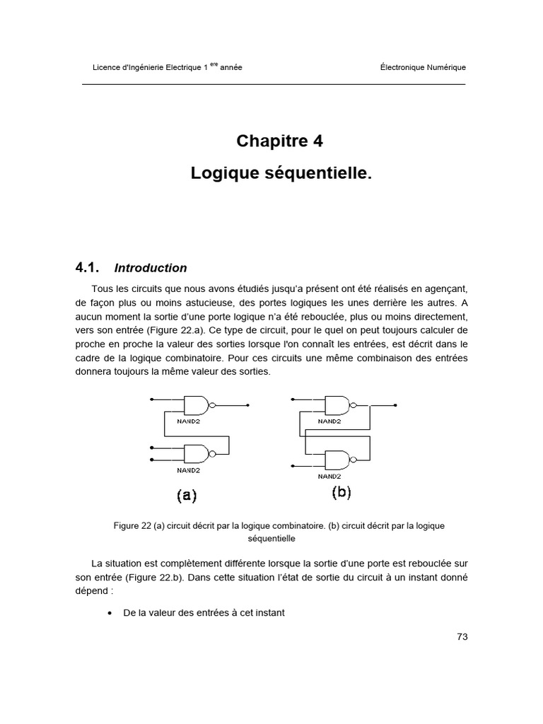 Introduction à la logique séquentielle | PDF | Logique mathématique ...
