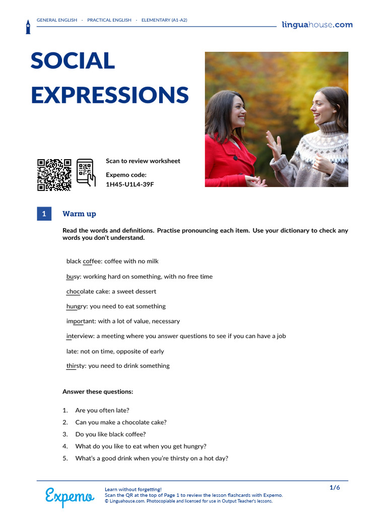 Elementary Social Expressions Practice | PDF | Chess | Chess Theory