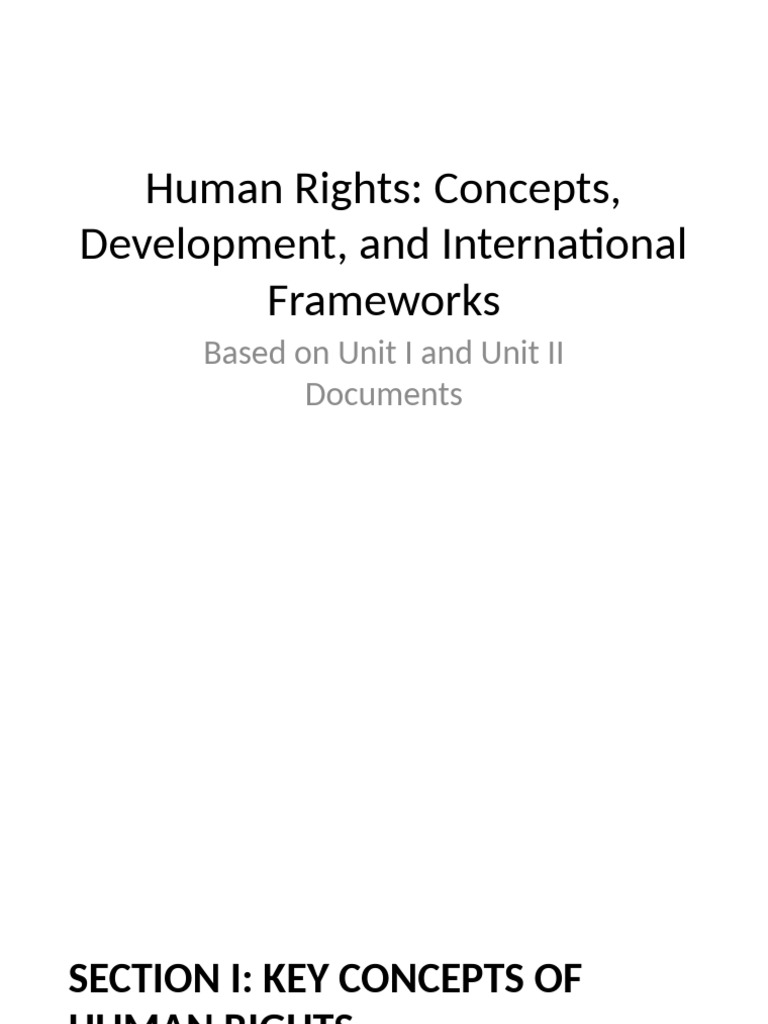 Human Rights Concepts and Frameworks | PDF | Human Rights | Justice