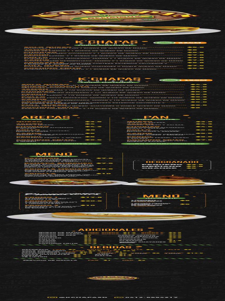 Menu K'chapas Delicious | PDF