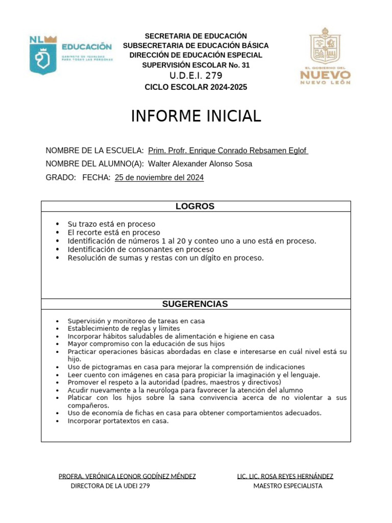 Reporte Inicial | PDF