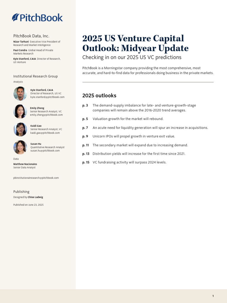 2025 US VC Midyear Outlook Update | PDF | Venture Capital | Corporate ...