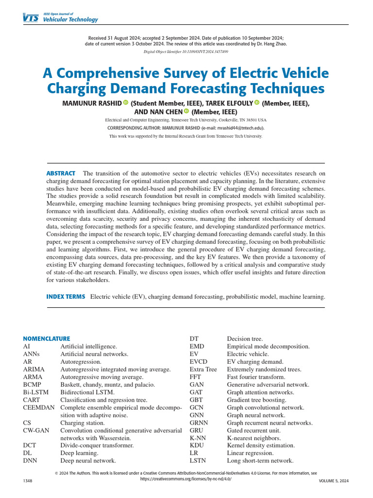 2020 Survey on EV Charging Demand Forecasting | PDF | Forecasting ...