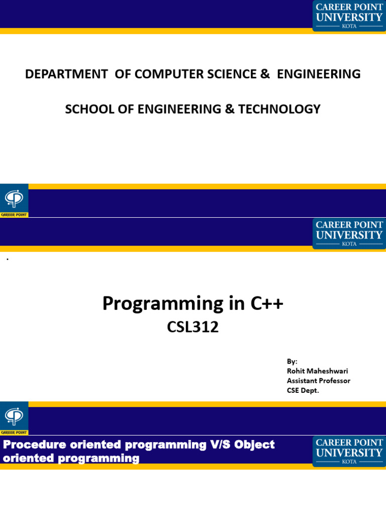C++ Programming: OOP vs POP Explained | PDF | Object Oriented ...