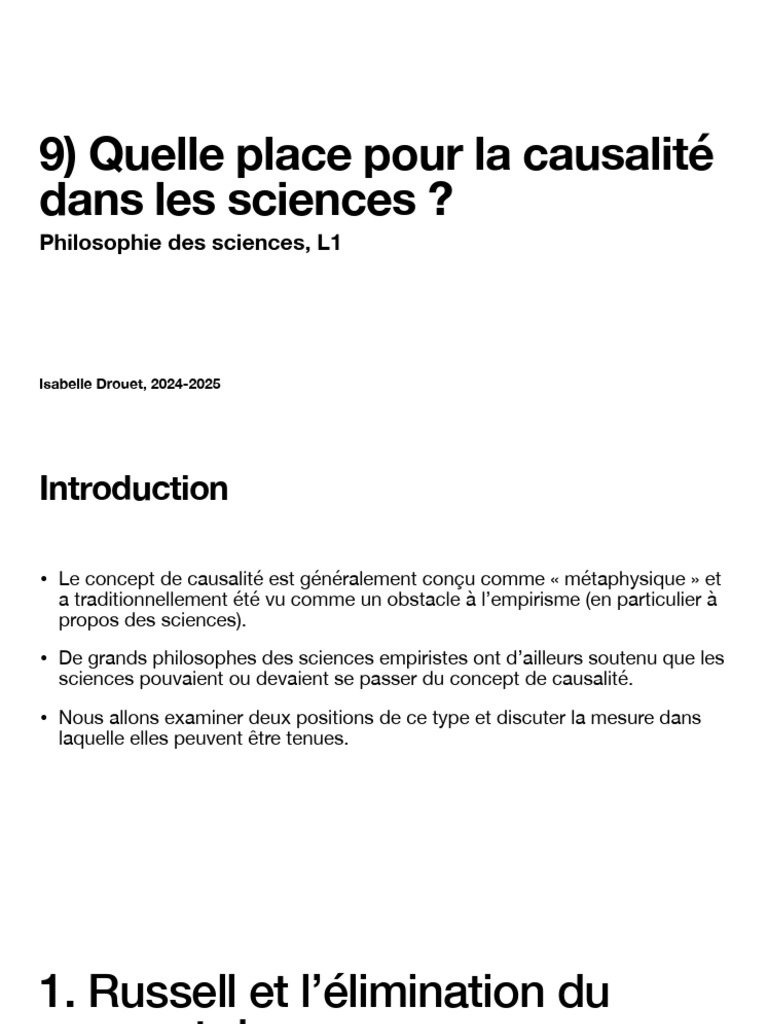 Causalité et explication scientifique | PDF | Induction (logique) | Science