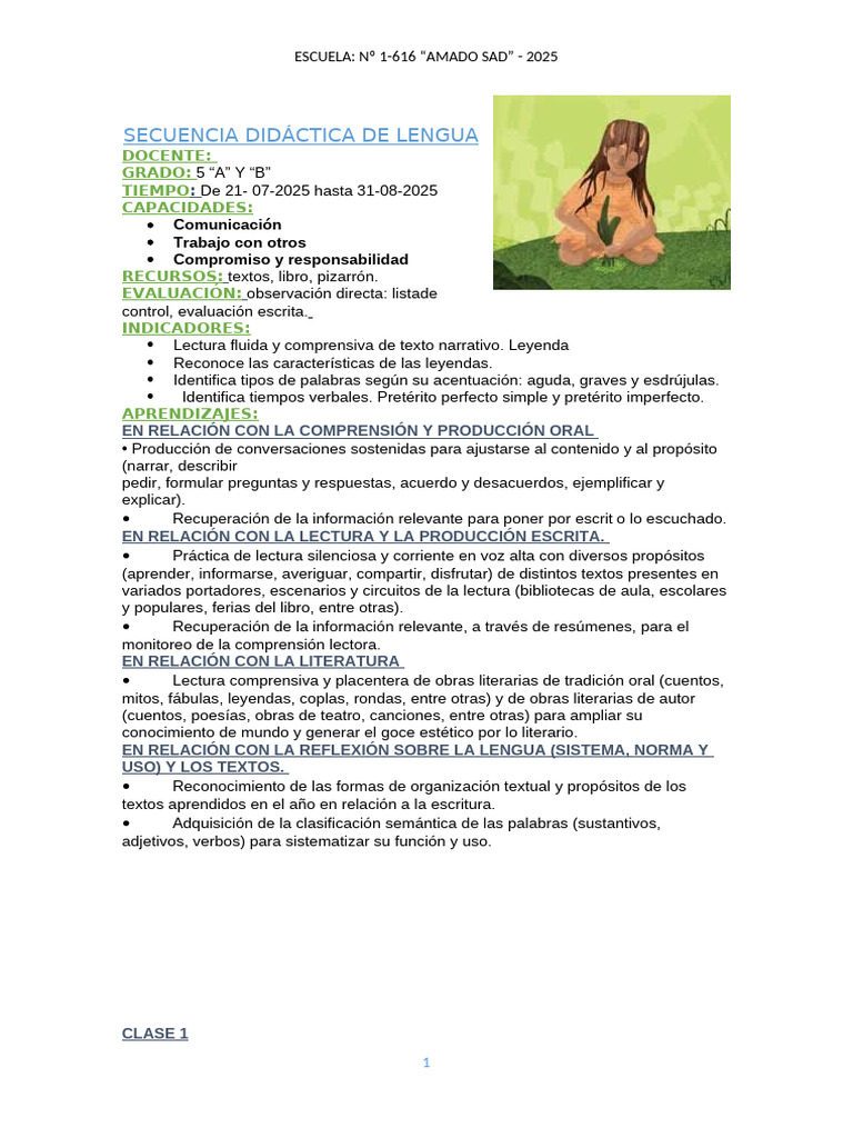 Secuencia Didáctica de Lengua 5° Grado | PDF | Comprensión lectora | Poesía