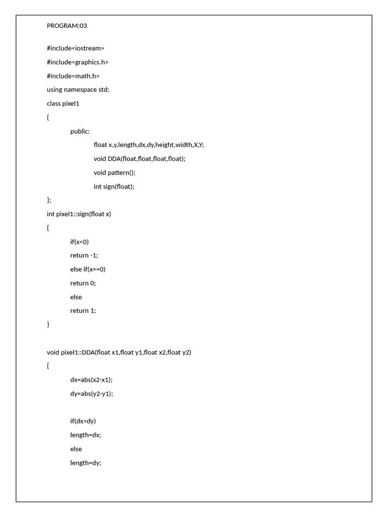 CG Practical 3 | PDF