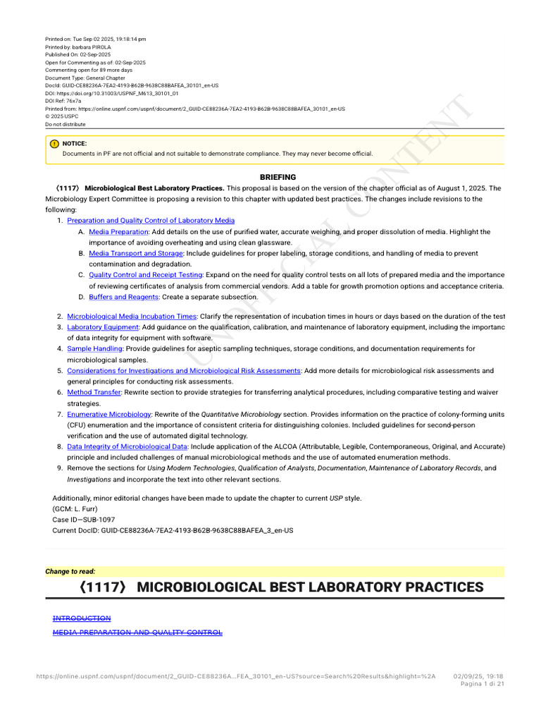 USP 1117: Microbiological Best Practices | PDF | Sterilization ...