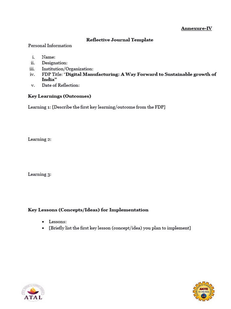 Atal Scheme Reflective Journal 2025-26 | PDF
