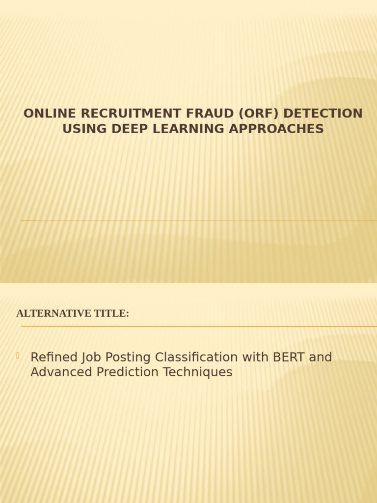 Deep Learning for Job Fraud Detection | PDF | Accuracy And Precision ...