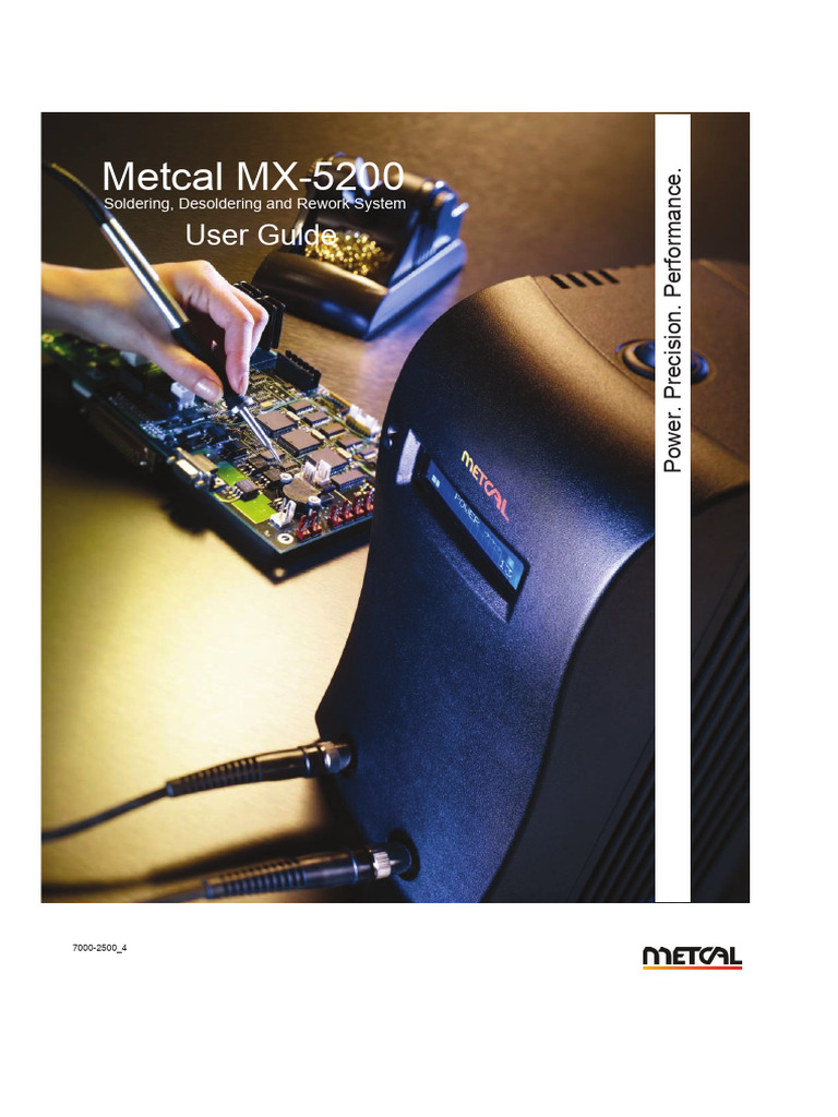 Metcal MX-5200 User Guide | PDF | Electricity | Electrical Engineering