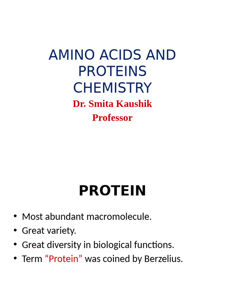 Biochemistry Amino Acids and Protein | PDF | Chromatography | Amino Acid