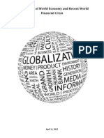 Globalization of World Economy and Recent World Financial Crisis