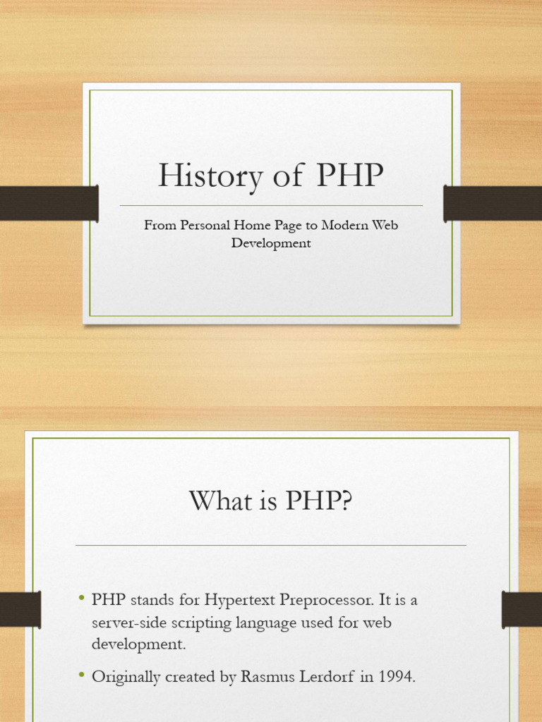 PHP UNIT 1 History of PHP | PDF