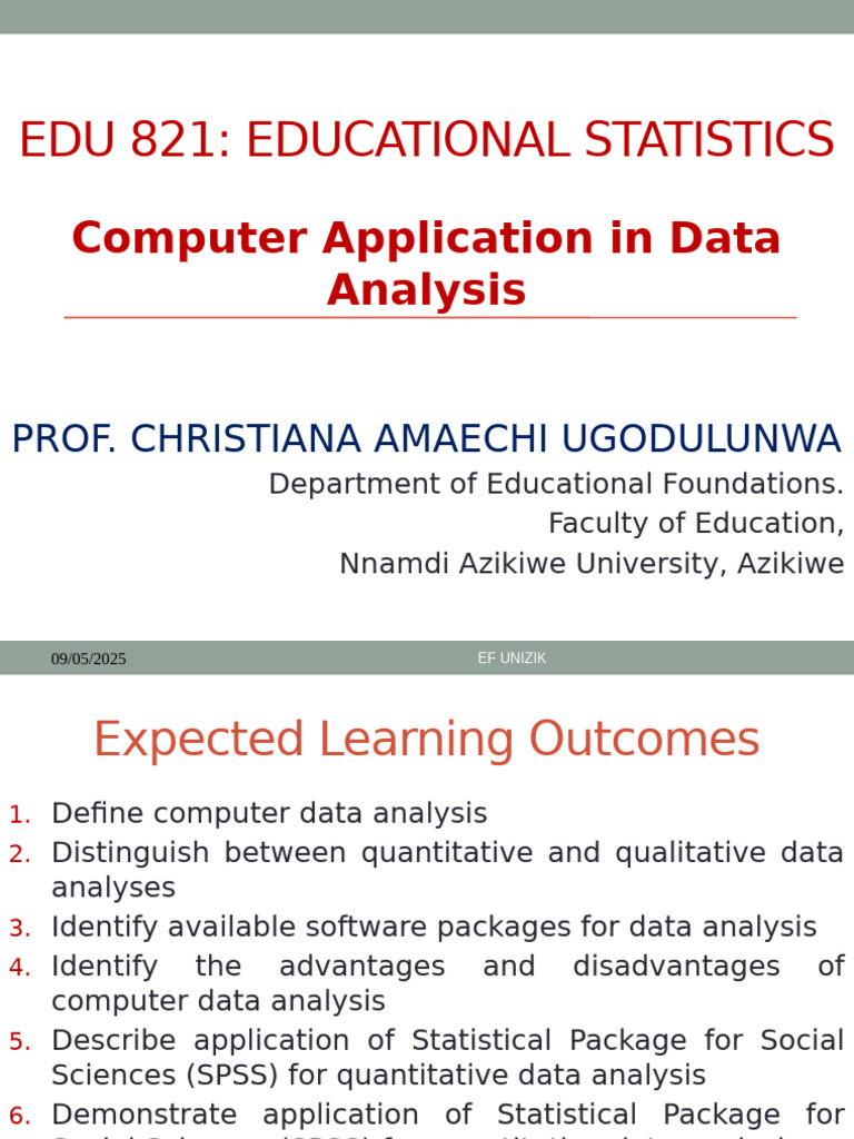 Computer Applications in Data Analysis | PDF | Analysis Of Covariance ...