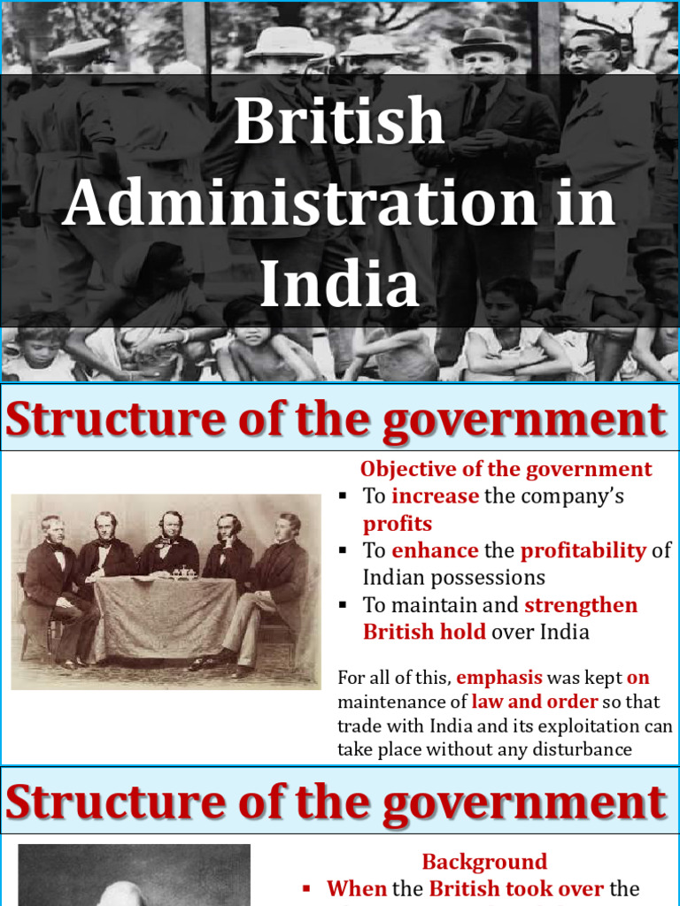 HIS 11 British Administration in India 230111 203829 | PDF