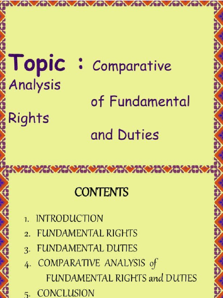 Fundamental Rights and Duties | PDF