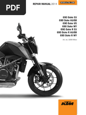 KTM 690 DUKE - DUKE R, 2014, Repair Manual, ENGLISH, EU, AUS, UK