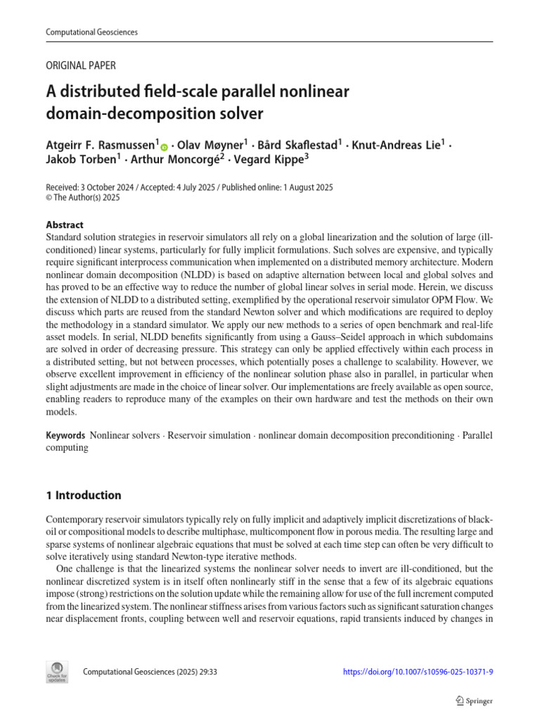 Parallel Nonlinear Domain Decomposition Solver | PDF
