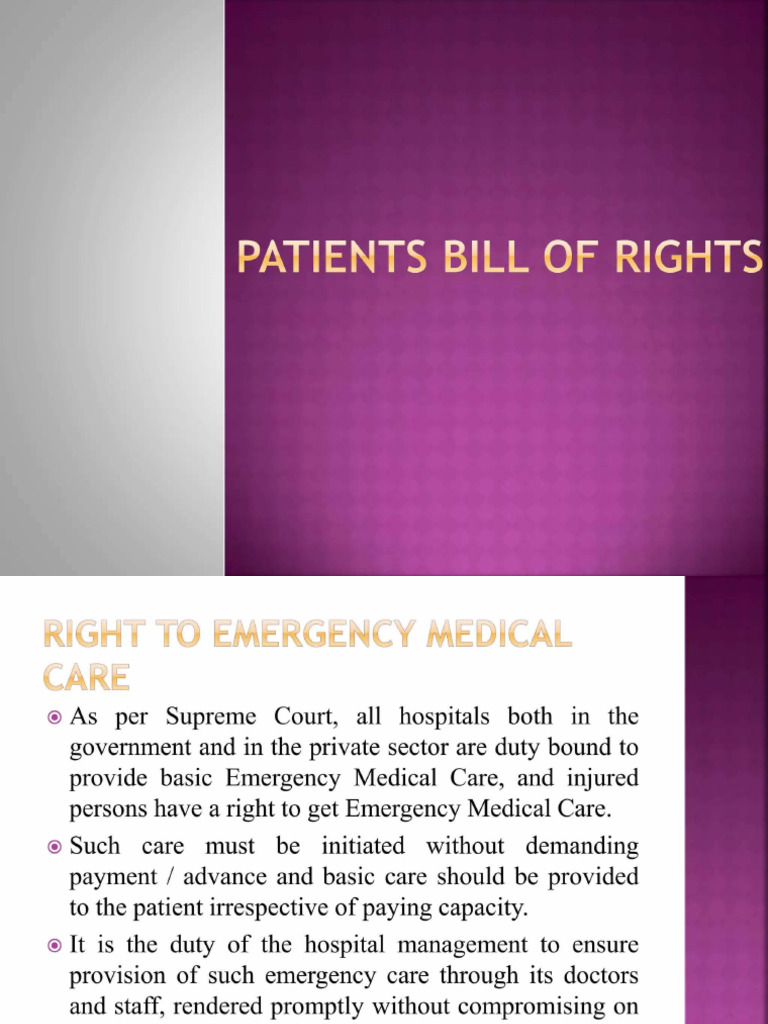 Patient Bill of Rights | PDF