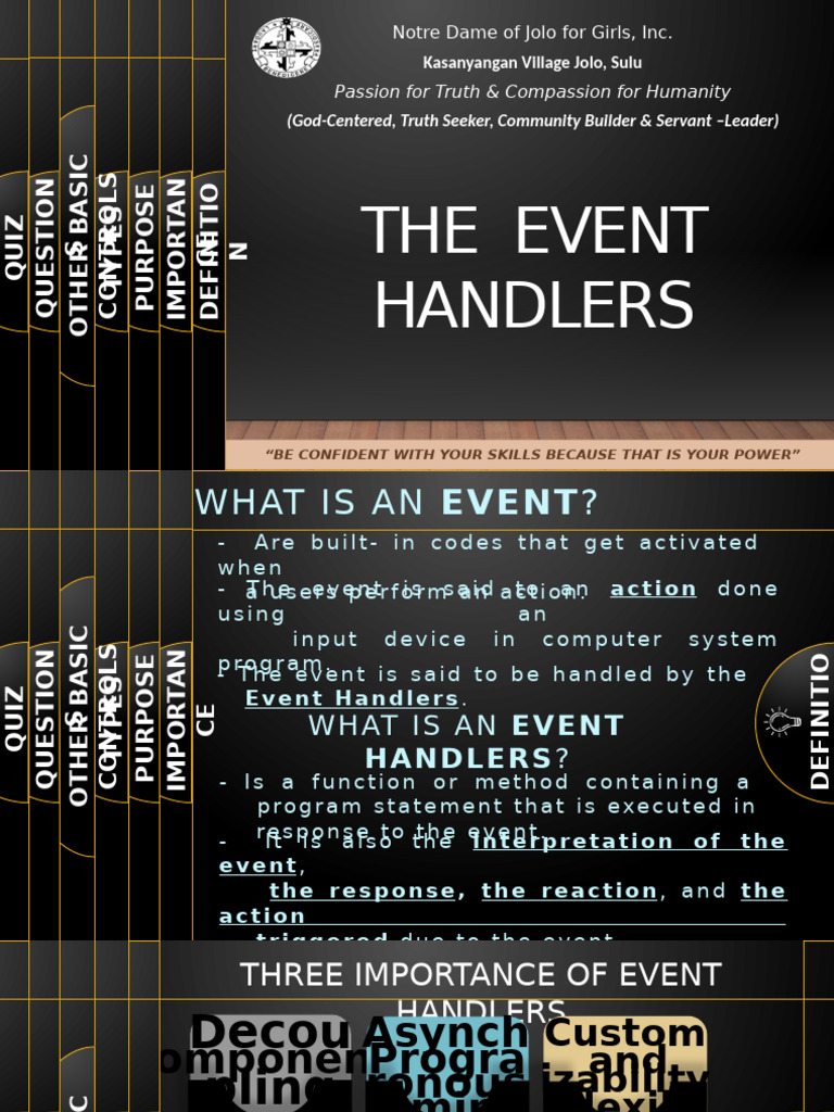 Understanding Event Handlers Basics | PDF | System Software | Computer ...