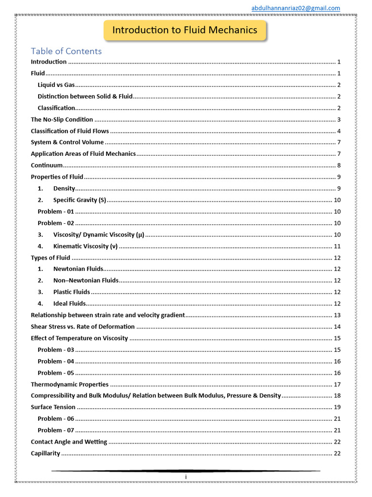 Introduction to Fluid Mechanics | PDF | Fluid Dynamics | Fluid Mechanics