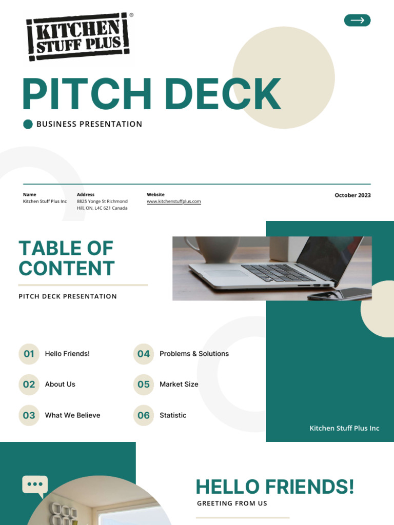 Kitchen Stuff Plus Business Pitch Deck | PDF | Product (Business) | Retail