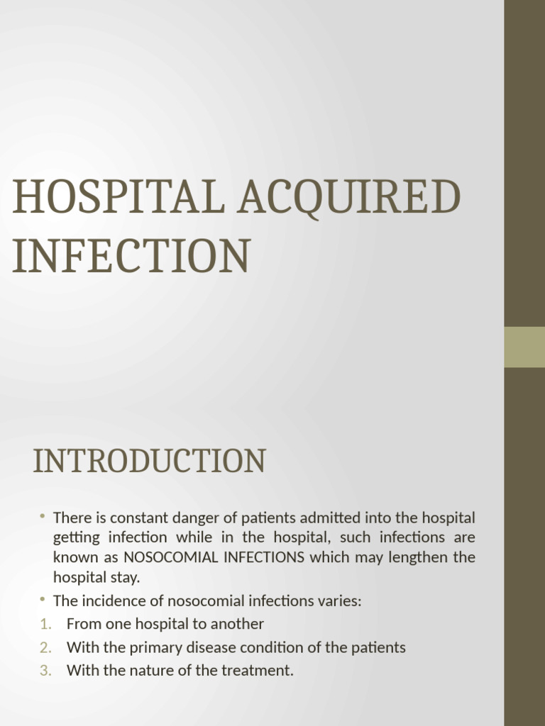 Understanding Hospital-Acquired Infections | PDF | Infection | Hospital ...