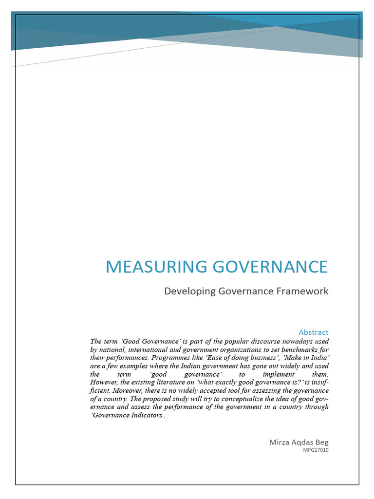 Governance Framework Development Guide | PDF | Governance | Economies