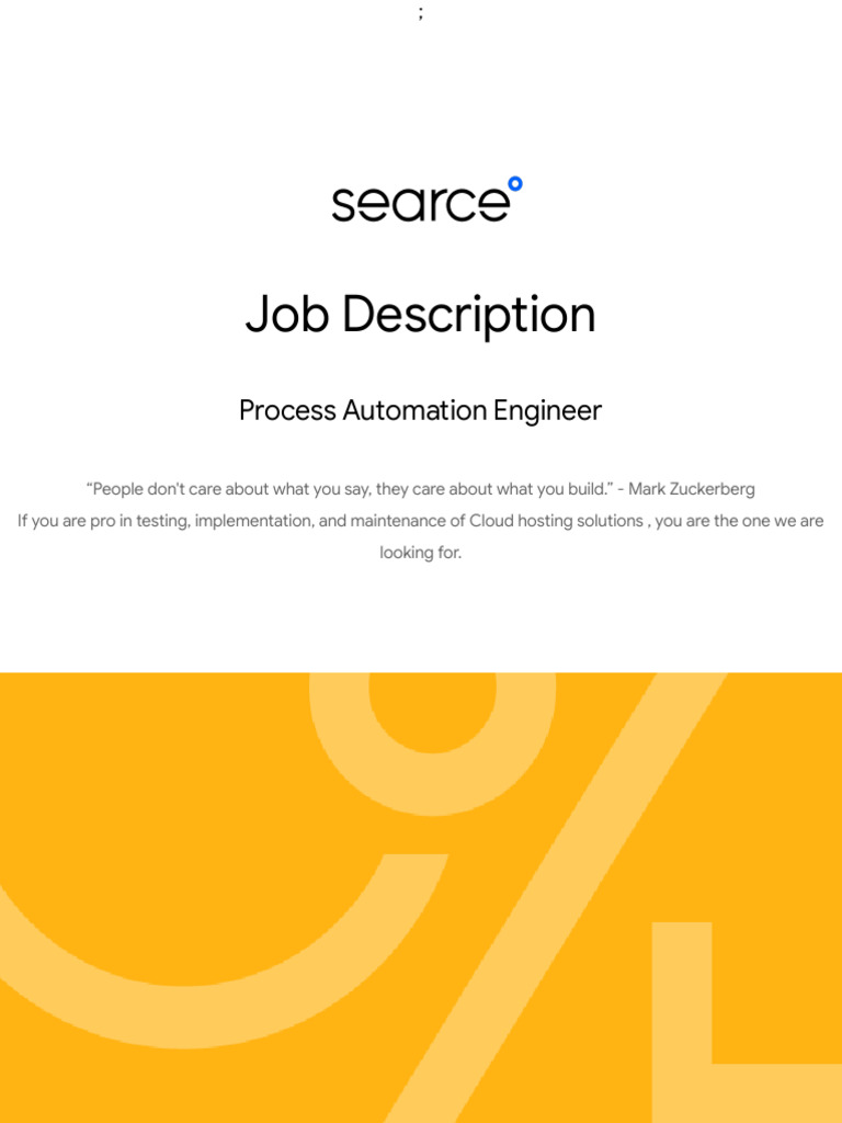 Searce - JD - Process Automation Engineer | PDF | Cloud Computing ...