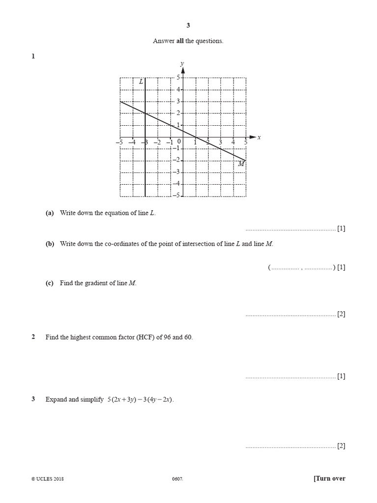 Mathematics Exam Questions 0607/23 | PDF