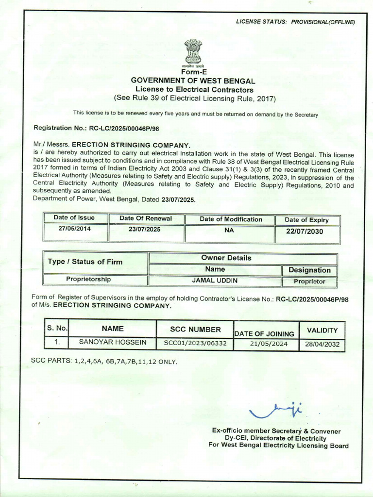 Electrical Contractor License | PDF