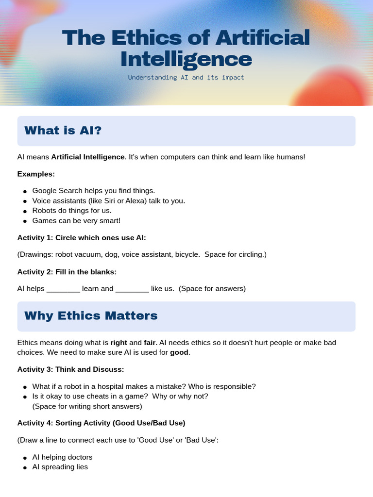 Ethics of AI: Understanding Its Impact | PDF