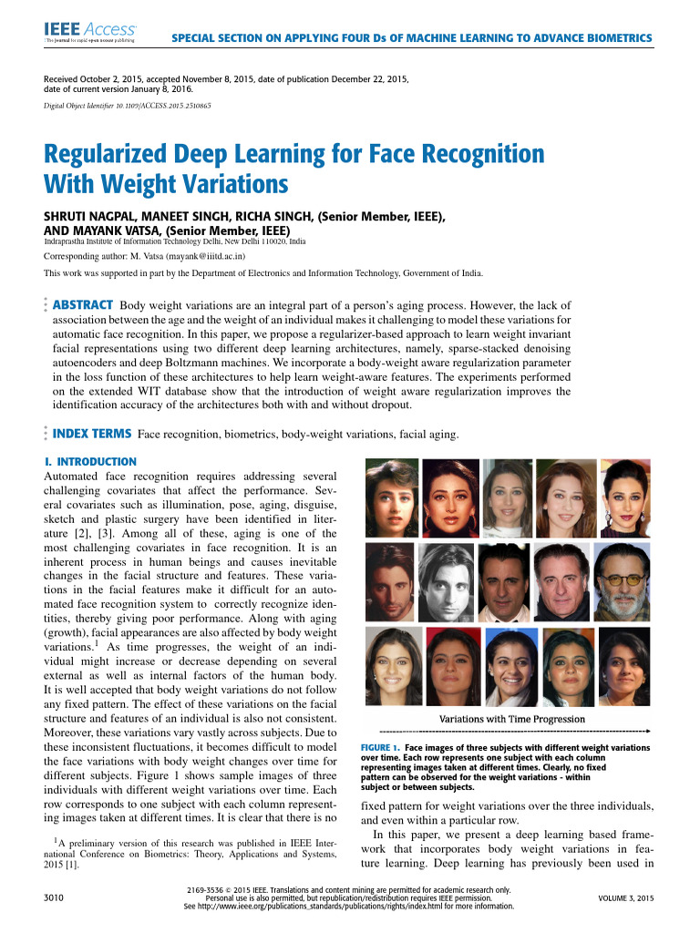 Regularized Deep Learning For Face Recognition With Weight Variations ...
