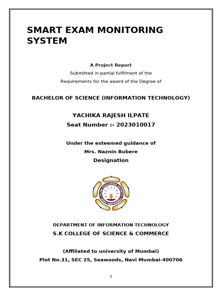 Smart Exam Monitoring System Overview | PDF | Artificial Intelligence ...