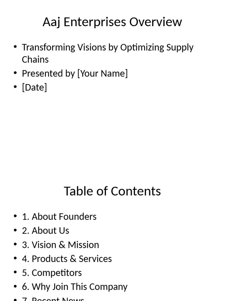 Aaj Enterprises: Leading 3PL Solutions | PDF | Warehouse | Logistics