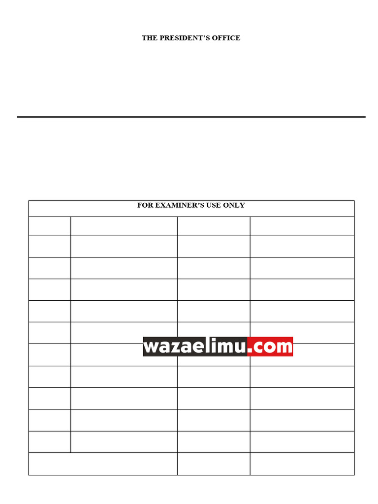 Form Two Geography Mock Exam 2025 | PDF | Equator | Oceans