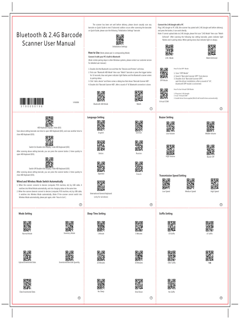 Holyhah Scanner User Manual | PDF | Barcode | Image Scanner