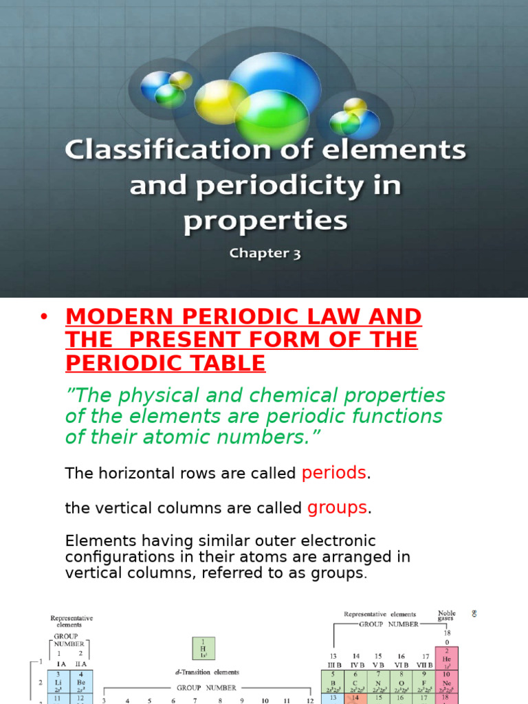 Modern Periodic Table Overview | PDF | Periodic Table | Chemical Elements