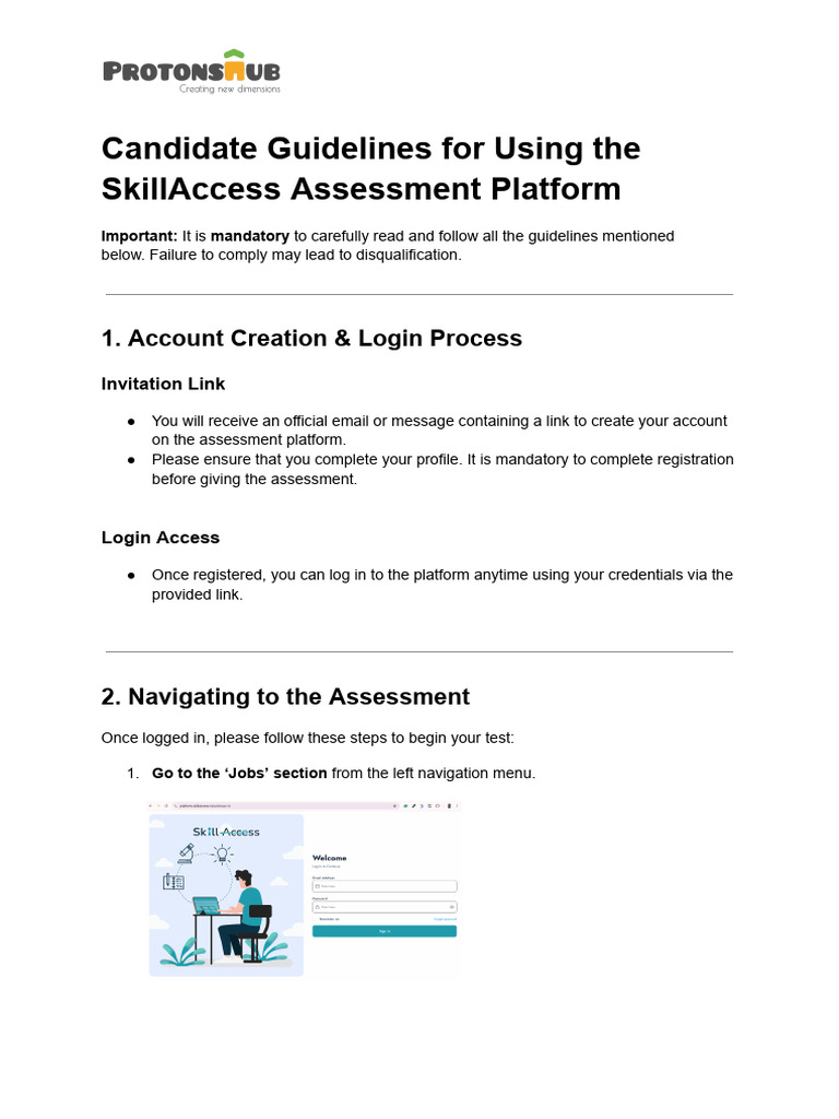 SkillAccess Assessment Guidelines | PDF | Computing