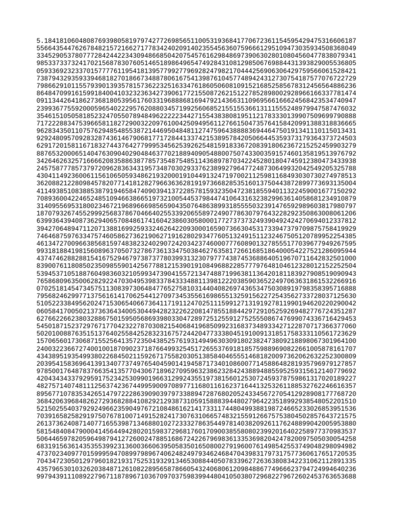 8000 Factorial First 10000 Digits | PDF