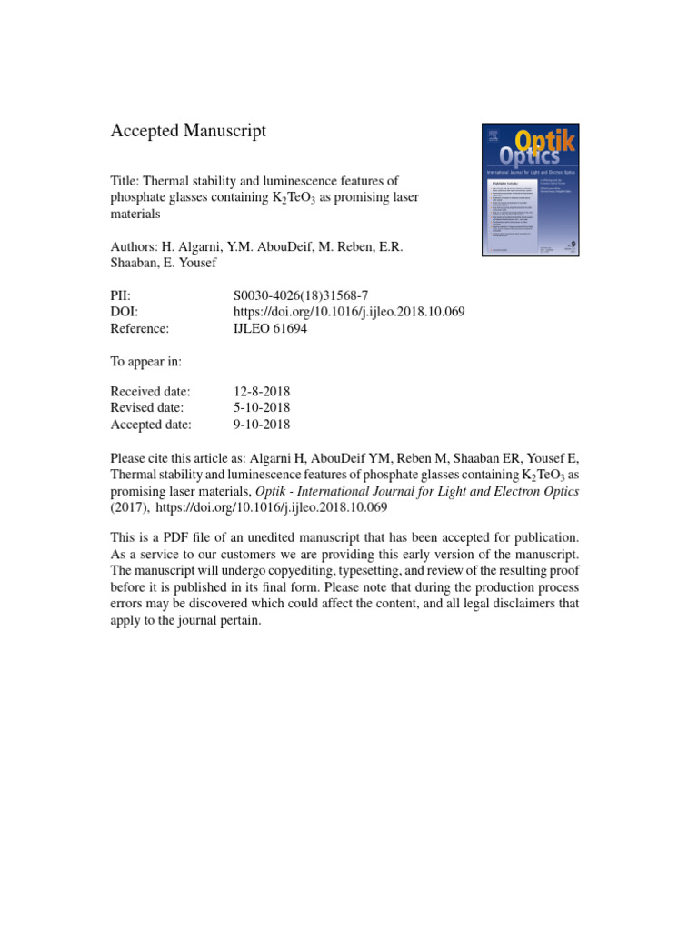Accepted Manuscript: Optik - International Journal For Light and ...
