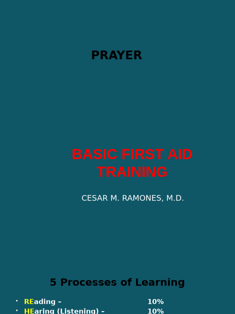 Essential First Aid Training Guide | PDF | First Aid | Cardiopulmonary ...