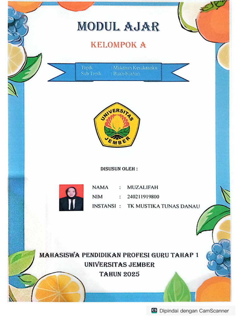 Modul Ajar Topik Buah-Buahan | PDF