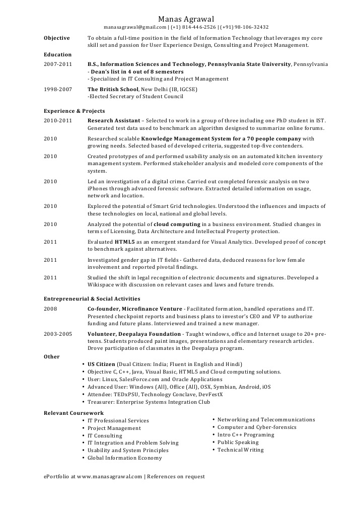 Manas Agrawal - Rsum | PDF | Cloud Computing | Usability